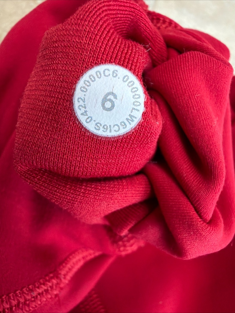 Women’s Lunar Lululemon size 6 Align leggings Red With Gold Logo-see Description - Picture 7 of 7